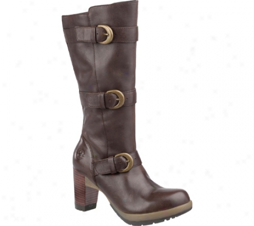 Dr. Martens Bellissa 3 Strap Calf Boot (women's) - Dark Brown Polished Laredl