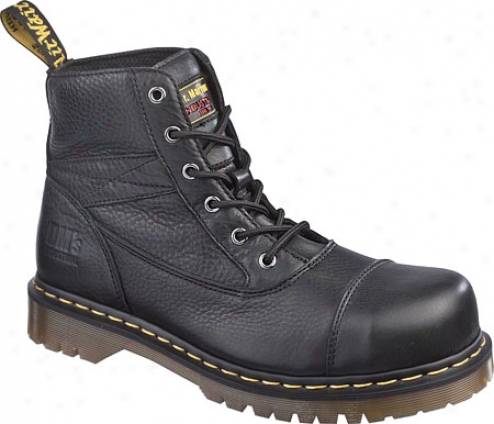 Dr. Martens Hatton St 6 Eye Cap Toe Boot - Black Industrial Grizzly