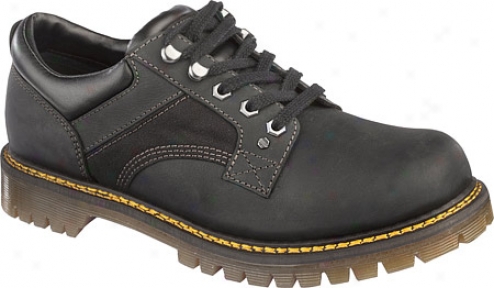 Dr. Martens Jesse 5-eye Shoe (men's) - Black Burished Wyoming/canvas