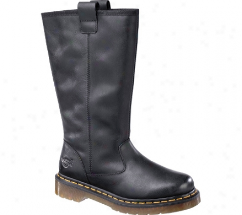 Dr. Martens Juney Tall Pull On Boot (women's) - Black Polished Laredo