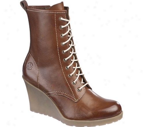 Dr. Martens Marcie 10 Eye Zip Profit (women's) - Brown Burnished Servo Lux