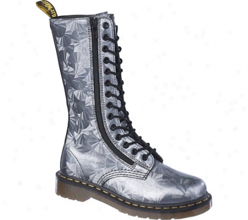 Dr. Martens Modern Classics 9733 14 Eye 2 Zip Boot - Silver Jewel