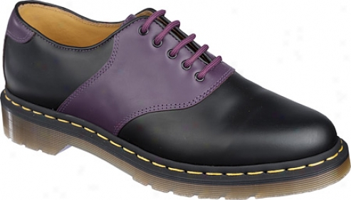 Dr. Martens Rafi Saddle Shoe - Black/purple Smooth