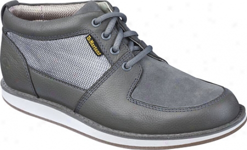 Dr. Martens Sergio 4-eye Hi Shoe (men's) - Grey/grey Mare Broadway/hi Suede Wp/ballistic Mesh