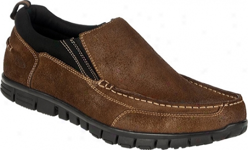 Dr. Scholl's Slide (men's) - Bushwacker Brown Cristol Suede Leather