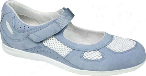 Drew Delite (women's) - Sky Blue Nubuck/white Mesh