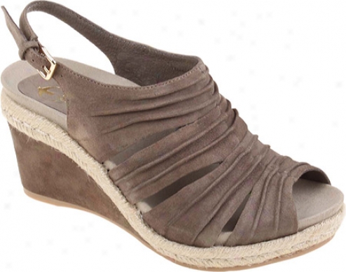 Earthies Tesi (women's) - Dark Khaki Kid Suede