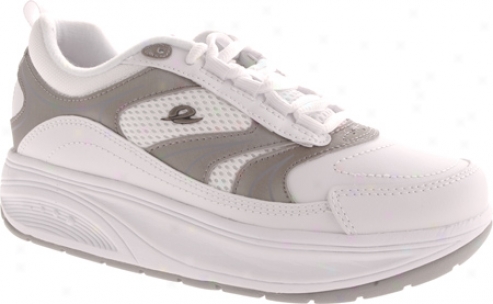 East Spirit Girlfriend (women's) - White/pewter Metallic Leather