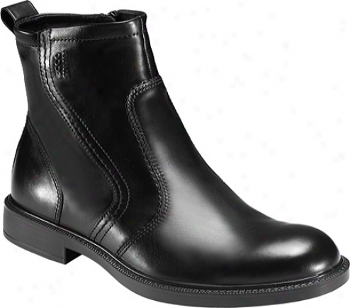 Ecco Atlanta Plain Toe Boot (men's) - Black Luxe