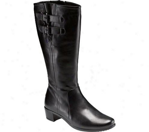 Ecco Pearl Buckle Boot (women's) - Black Soft Butter Shiny Leather
