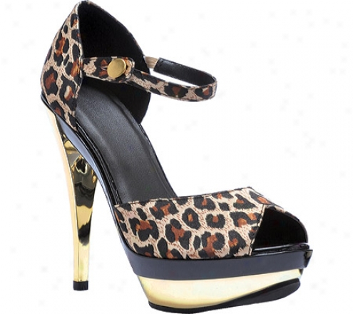 Ellie Zulu-515 (women's) - Leopardd/gold Chrome