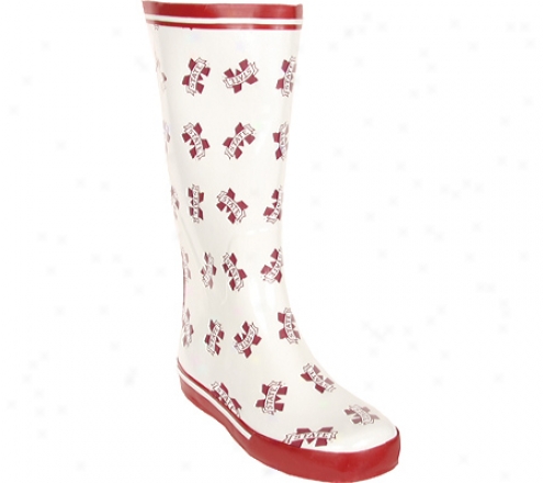 Fanshoes Mississippi State University Caoutchouc Boot (women's) - White