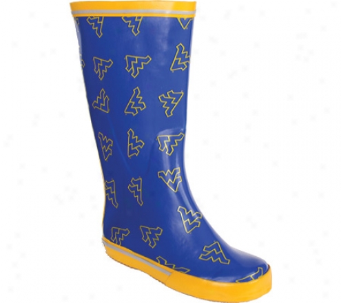 Fanshoes West Virginja University Rubber Boot (women's) - Blue/yellow