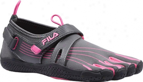 Fila Skele-toes Ez Slide (women's) - Pewter/hot Pink