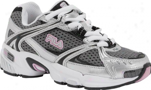 Fila Tytaneum (children's) - Metallic Silver/black/pink Lady