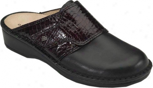 Finn Comfort Auss3e Soft (women's) - Black Nappa Seda/vino Tonga