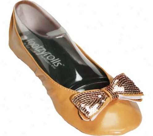 Footzyrolls Sparkle Bow (women's) - Gold