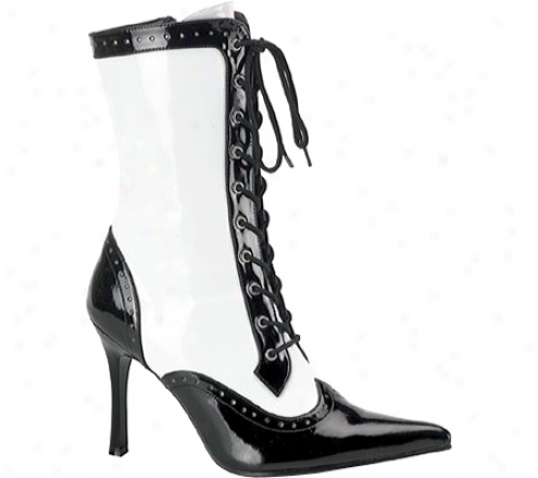 Funtasma Gangster 101 (women's) - Black/white Patent