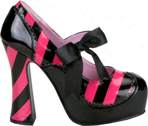 Funtasma Kitty 32 (women's) - Black/hot Pink Patent