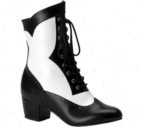 Funtasma Victorian 110 (women's) - Black/white Pu