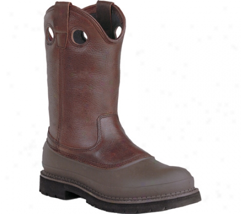 "georgia Boot G56 12"" Safety Toe Pull On Mud Dog Solace Heart (men's) - Soggy Brown Full Grain Leather"