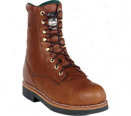 "georgia Boot G70 8"" Work Lacer (men's) - Walnut Barracuda Spr Leather"