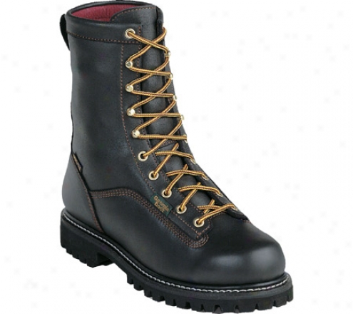 "georgia Boot G80 8"" Insulated Waterproof Gore Texx Boot (men's) - Black Full Grain Leather"