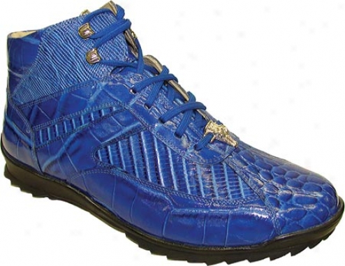 Giorgio Brutini 20003 (men's) - Royal Blue Croco/lizard Print Leather