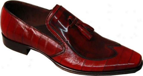 Giovanni Marquez 1862 Burg (men's) - Burgundy Eel Skin/leather