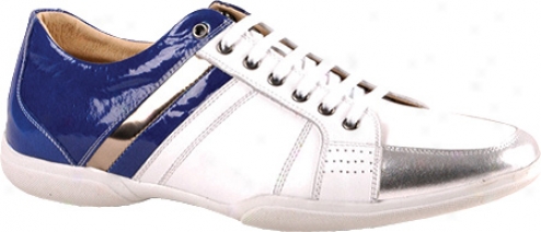 Goodoo Classic 011 (men's) - White/sliver Calf/blue Patent Leather