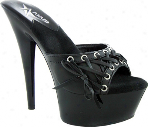 Highest Heel Amber-71 (women's) - Black Kid Pu