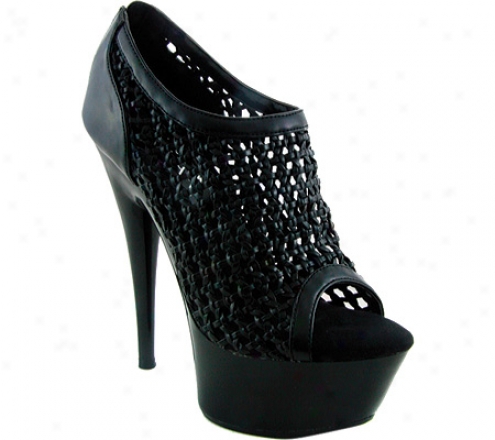 Highest Heel Amber-81 (women's) - Black Kit Pu