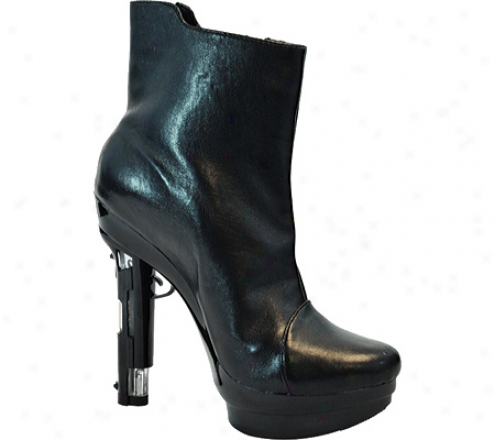 Highest Foot Handgun-51 (women's) - Black Kid Pu