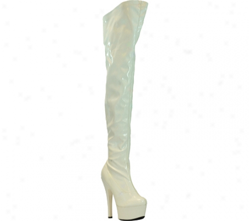 Highest Heel Legend (women's) - White Patent Stretch