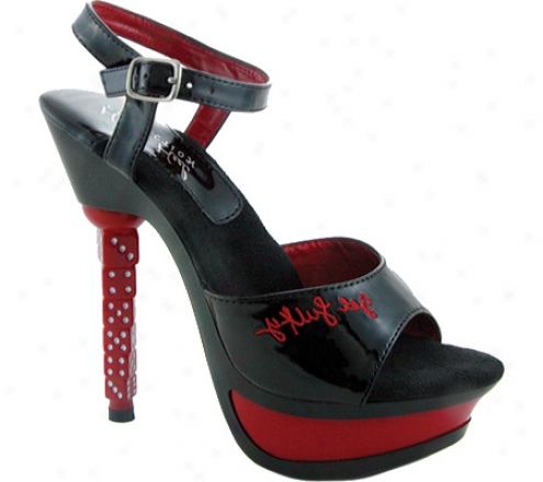 Hgihest Heel Lucky-11 (women's) - Black & Red Pu