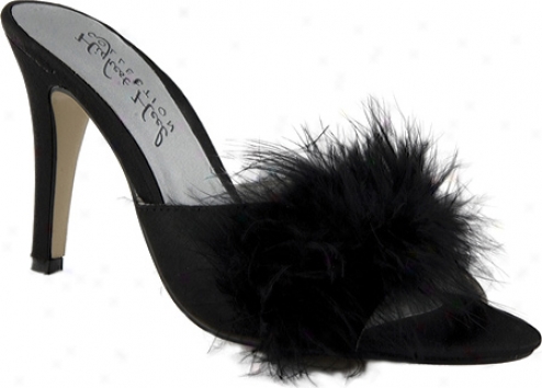 Highest Heel Maribou (women's) - Black Satin