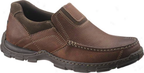 Hush Puppies Foster (men's) - Red Brown Tumbled Leather/suede