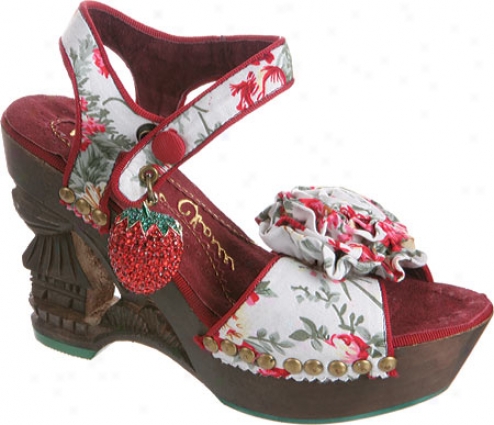 Irregular Choice Oriento Sun So (women's) - White Sueed/patent Leather