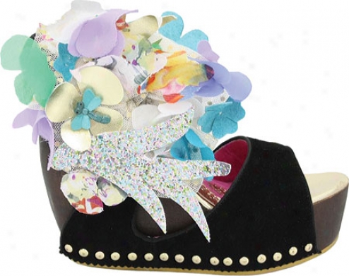 Irregular Choice Susie Spruce (women's) - Black Suede/fabric