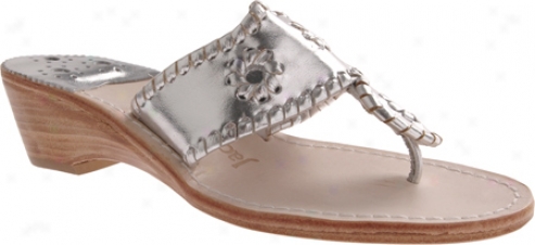 Jack Rogers Hamptons Navajo Midwedge (women's) - Silver