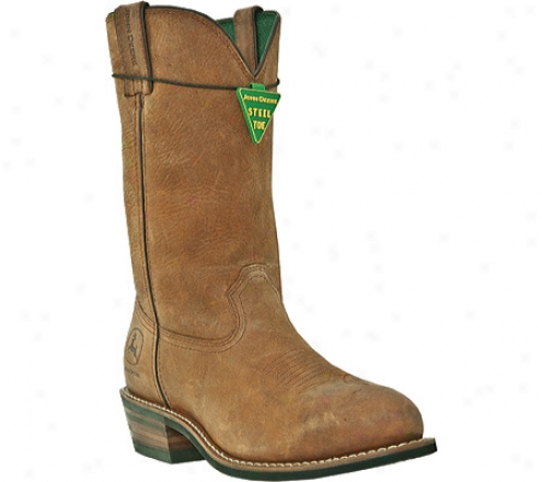 "john Deere Boots 12"" Deep Incline Top Wodk Steel Toe 5312 (men's) - West Crazy Horse Full Grain Leather"