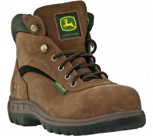 "john Deere Boots 5"" Hiker Waterproof 3524 (women's) - Brown Waterproof Full Grain Leather"