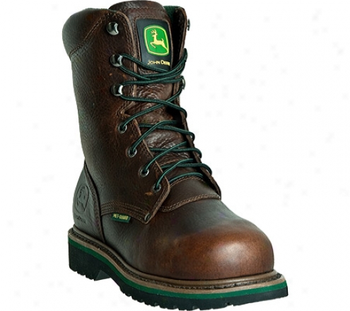 "john Deere Boots 8"" Steel Toe Lace Up Internal Met Guard (men's) - Brown"