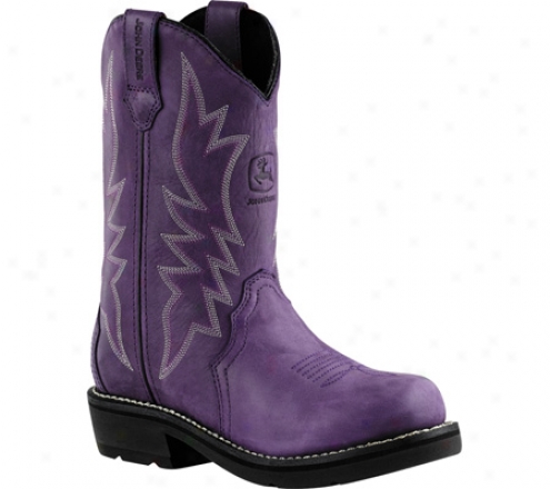 "john Deere Boots 9"" Western Wellington 2226 (women's) - Purple Soft Leather"