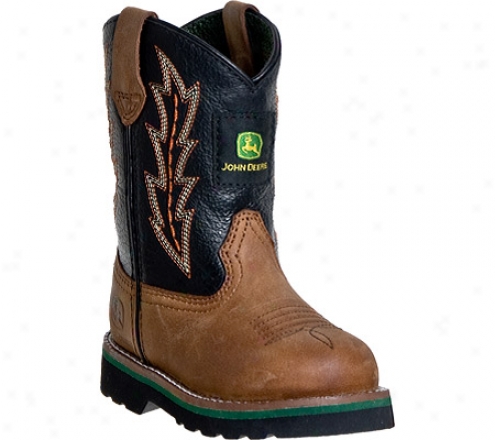 John Deere Boots Leather Wellington 1190 (infants') - Tan/black