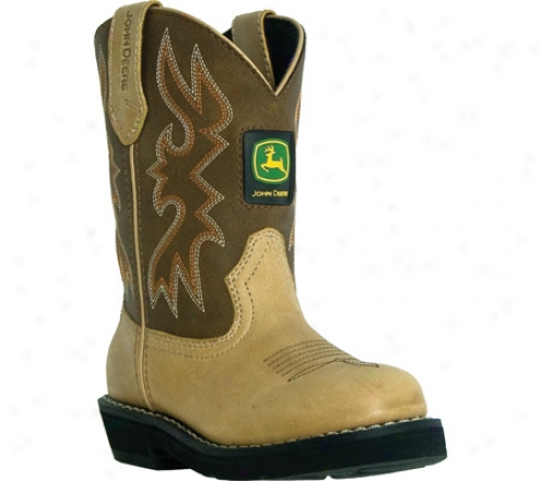 John Deere Boots Tamigi Wellington 2132 (children's) - Camel Leather