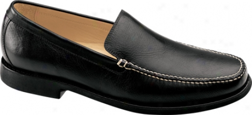 Johnston & Murphy Ainsworth Venetian (men's) - Black Tumbled Wax Veal