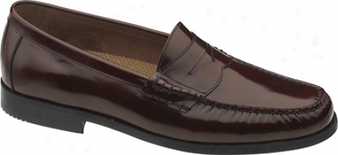 Johnston & Murphy Pannell Penny (men's) - Burgundy Brushed Calfskin