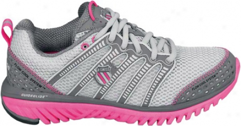 K-swiss Blade-light Run (women's) - Gull Grey/charcoal/neon Pink