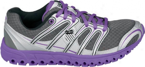 K-swiss Micro Tubes 100fit (women's) - Charcoal/silver/neon Violet